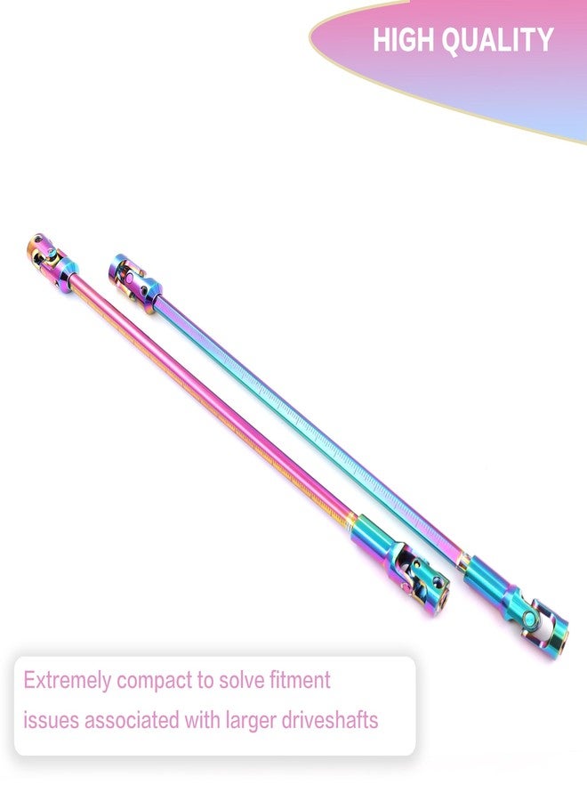 Raflot Rainbow Colorful SCX10 Drive Shaft 68-229mm Cut to Length Stainless Steel Driveshaft for 1/10 RC Crawler LCG Rig Sportys Scalers GSPEED Capra SCX10 Pro Element DIY SCX10(2PCS) - Image 2